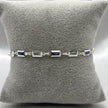 #PA294 - Pulsera Rectangular Con Zirconia Plata -A09/4.1