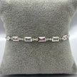 #PA294 - Pulsera Rectangular Con Zirconia Plata -A09/4.1