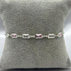 #PA294 - Pulsera Rectangular Con Zirconia Plata -A09/4.1