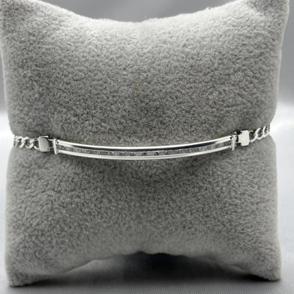 #PA295 - Pulsera Con Piedra Zirconia Plata - A09/5.3