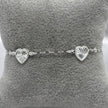 #PA336 - Pulsera Corazones Diamantado Plata - A11/4.0
