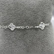 #PA337 - Pulsera Trébol Tipo Van Cleef Diamantada Plata - A15/3.6