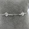 #PA337 - Pulsera Trébol Tipo Van Cleef Diamantada Plata - A15/3.6