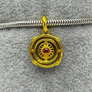 #PAN428 - Charm Astrolabio Giratorio De Juego De Tronos/Games Of Thrones Con Zirconia Plata - B11/4.2