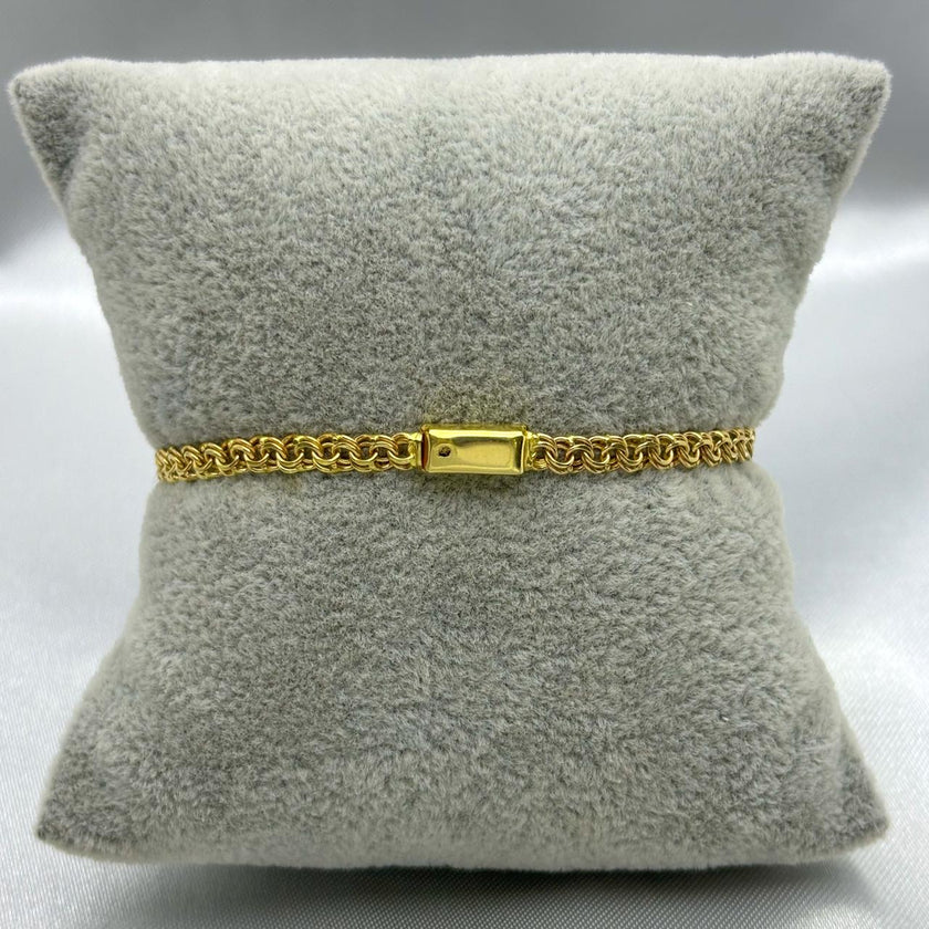 #PO10104 - Pulso Tejido Chino De Oro 10k - 080 - 3 mm - H02/4.6