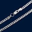 #PO101 - Pulso Cubano Plata - 100 - 4 mm - A06/4.6