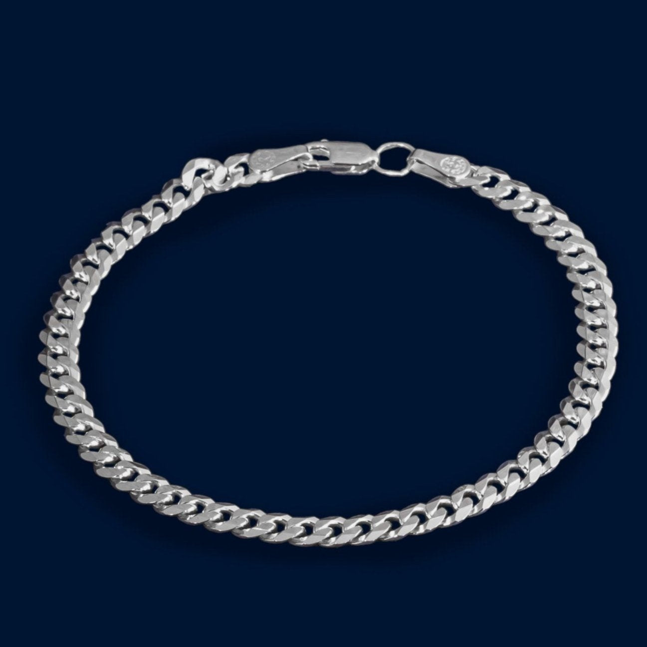 #PO102 - Pulso Cubano Plata - 120 - 5 mm - A05/6.2