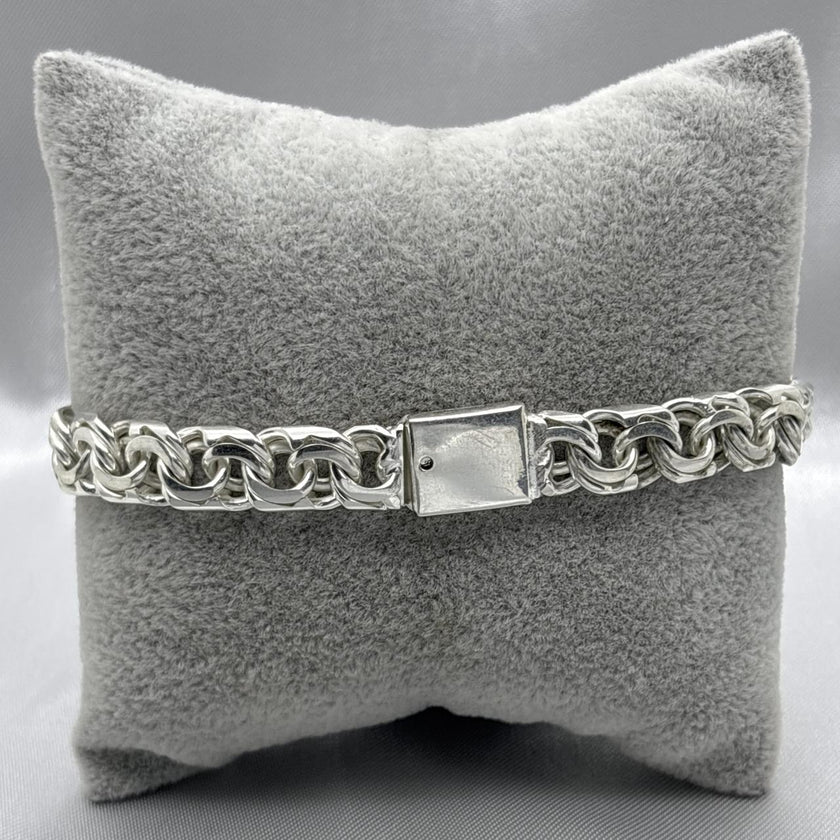 #PO190 - Pulso Tejido Chino Plata - 200-  9 mm - A07/32.0