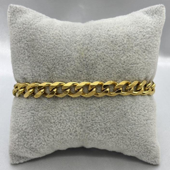 #POL116 - Pulso Tipo Monaco Con Zirconia Oro Laminado 18K - LA090/