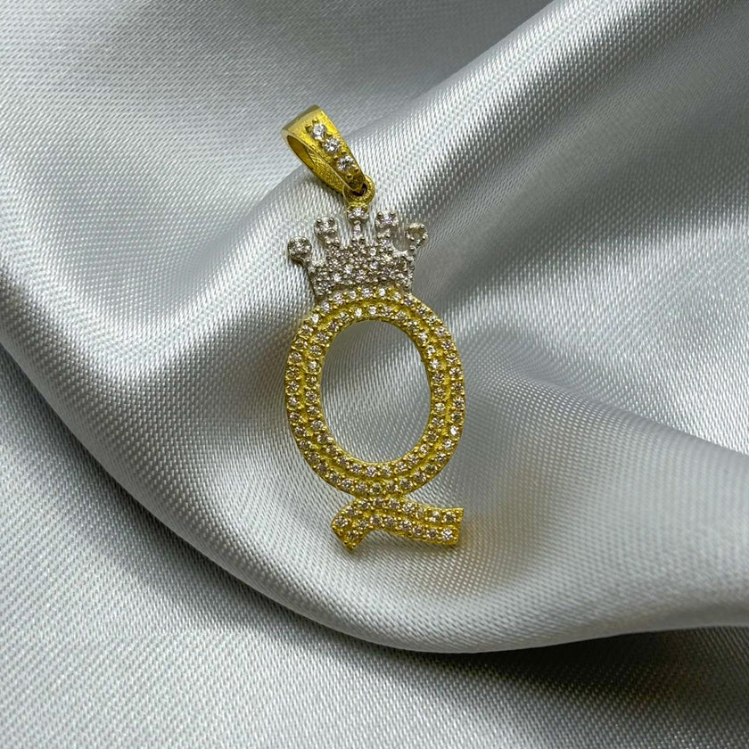 #HE163 - Dije Letras De Oro 10k - H04/3.5