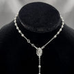 #MR103 - Rosario Virgen De Guadalupe Rayada Plata - 3 mm - A09/8.3
