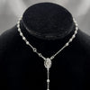 #MR103 - Rosario Virgen De Guadalupe Rayada Plata - 3 mm - A09/8.3