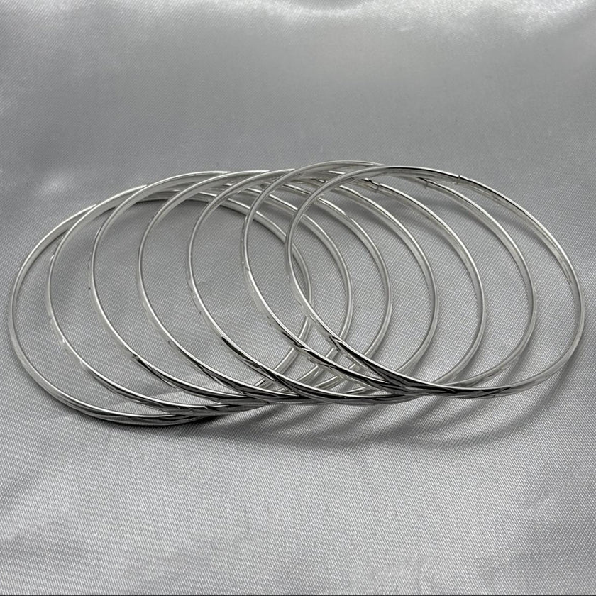 #SE103 - Semanario Circular Diamantado Aleatorio Terminado Almendrado Plata - A07/22.7