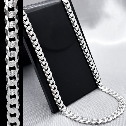 #CAD172 - Cadena Cubana Diamantada Plata - 150 - 6mm - A05/30.6