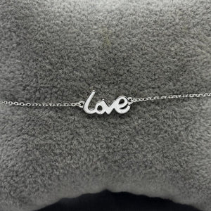 #T123 - Tobillera/Pulsera Love Plata - B14/1.6