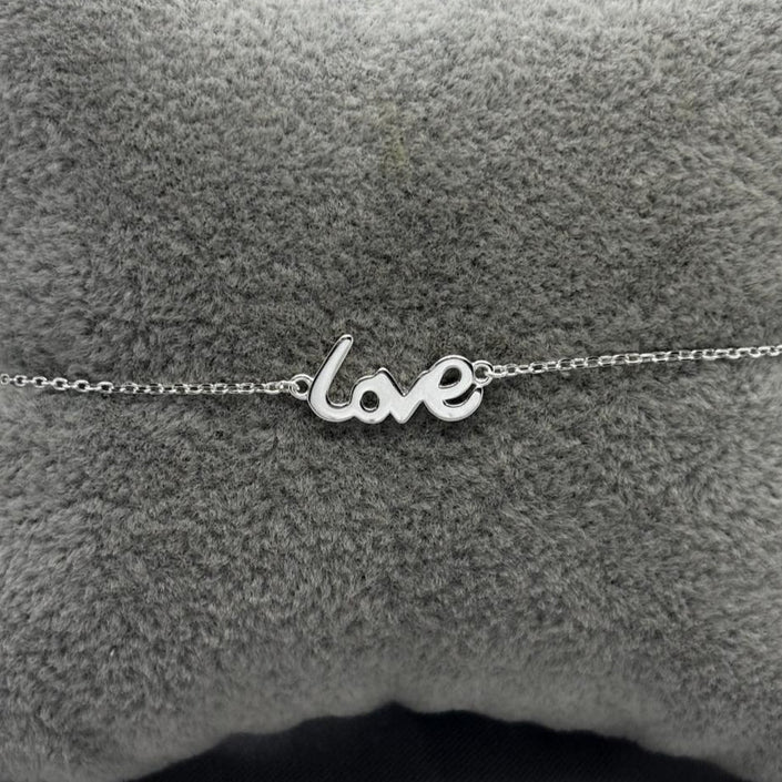 #T123 - Tobillera/Pulsera Love Plata - B14/1.6