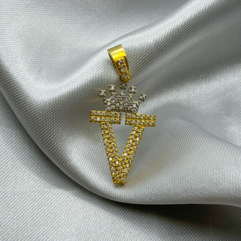 #HE163 - Dije Letras De Oro 10k - H04/3.5