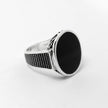 #AC133 - Anillo De Caballero/Hombre Oval Plata - C08/7.9