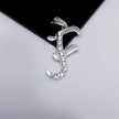 #D106 - Dije De Letra Grande Piedra Zirconia Plata - A13/2.2