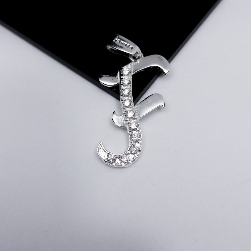#D106 - Dije De Letra Grande Piedra Zirconia Plata - A13/2.2