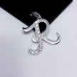 #D106 - Dije De Letra Grande Piedra Zirconia Plata - A13/2.2