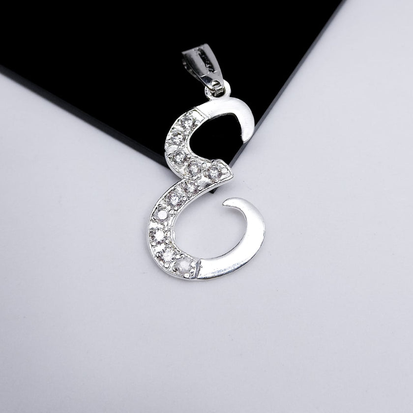 #D106 - Dije De Letra Grande Piedra Zirconia Plata - A13/2.2