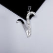 #D106 - Dije De Letra Grande Piedra Zirconia Plata - A13/2.2