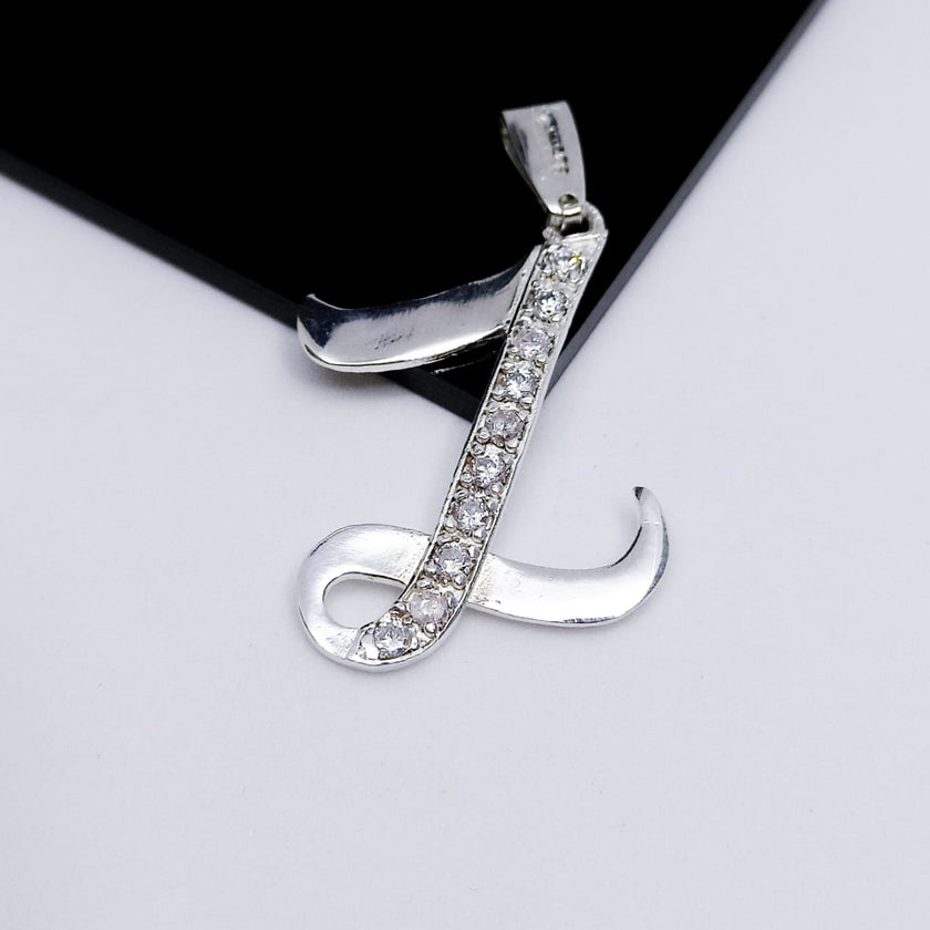 #D106 - Dije De Letra Grande Piedra Zirconia Plata - A13/2.2