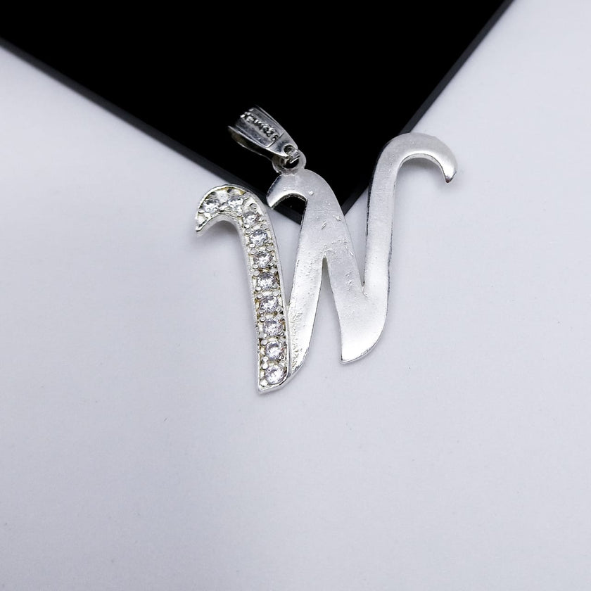 #D106 - Dije De Letra Grande Piedra Zirconia Plata - A13/2.2