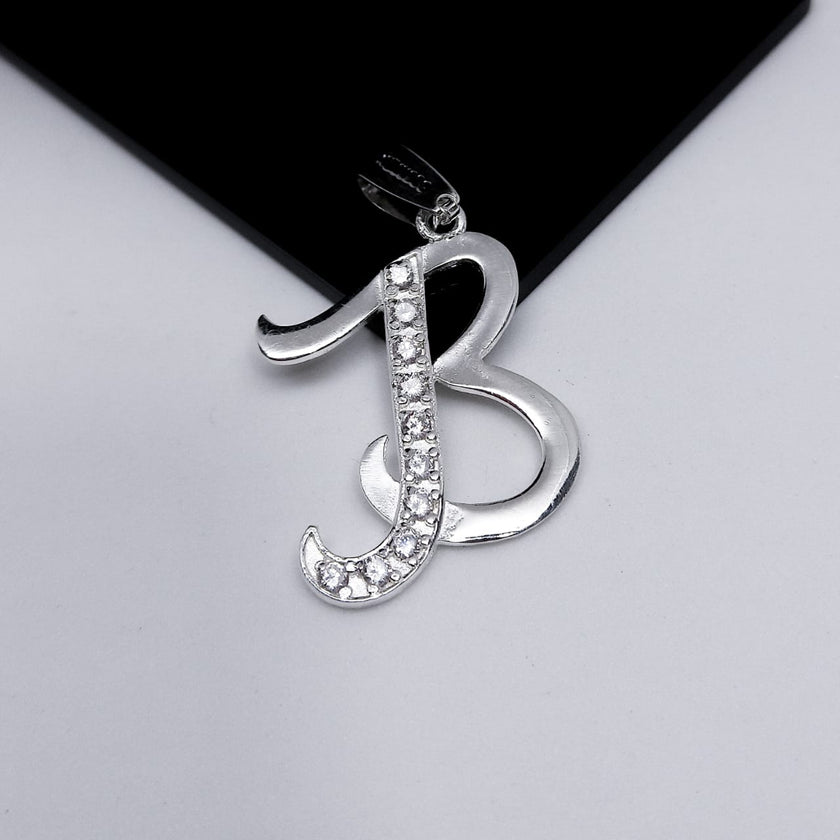 #D106 - Dije De Letra Grande Piedra Zirconia Plata - A13/2.2