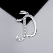 #D106 - Dije De Letra Grande Piedra Zirconia Plata - A13/2.2