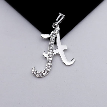 #D106 - Dije De Letra Grande Piedra Zirconia Plata - A13/2.2