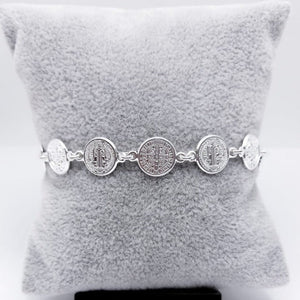 #PA141 - Pulsera De San Benito Plata - A09/6.4