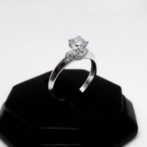 #AD351 - Anillo Solitario Con Piedra Zirconia Plata - A13/2.3