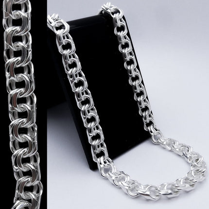 #CAD145 - Cadena Tejido Chino Plata - 180 - 7 mm - A06/50.4