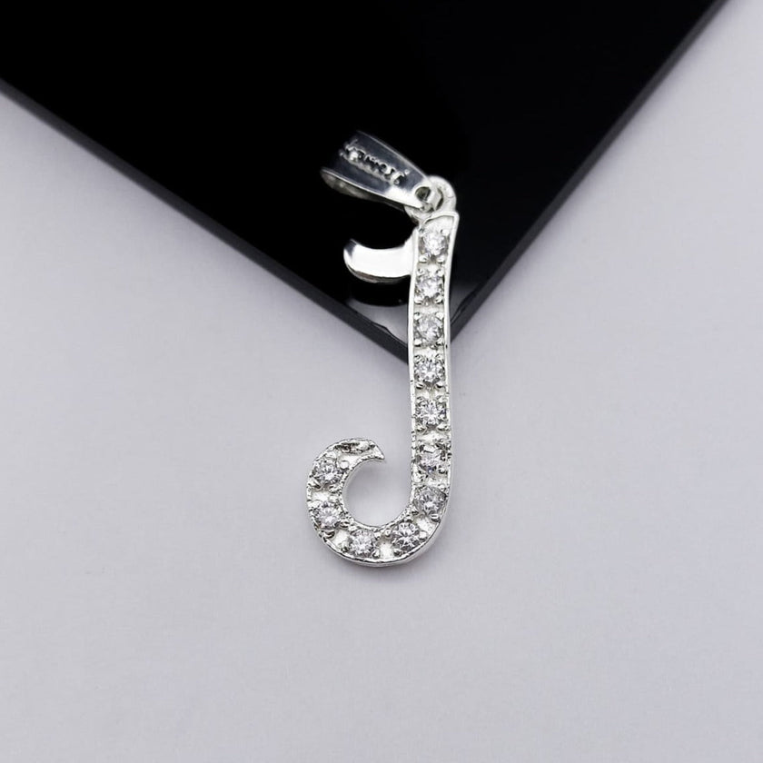 #D106 - Dije De Letra Grande Piedra Zirconia Plata - A13/2.2