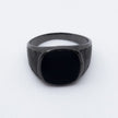 #AC137 - Anillo Caballero Cuadrado Plata - C08/6.5