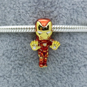 #PAN152 - Charm De Iron Man Con Zirconia Plata - B12/3.5