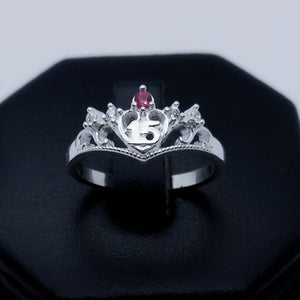 #AD294 - Anillo Corona De 15 Años/XV's Piedra Zirconia Plata - A13/2.3