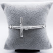 #PA248 - Pulsera De Cruz/Crucifijo/Cristo Piedra Zirconia Plata - A09/7.0