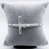 #PA248 - Pulsera De Cruz/Crucifijo/Cristo Piedra Zirconia Plata - A09/7.0