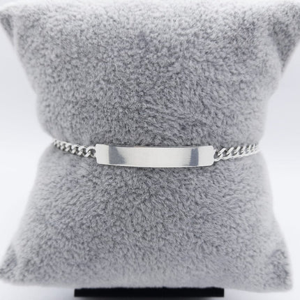 #ESC136 - Esclava Barbada Plata - 080 - 3 mm - A07/3.6