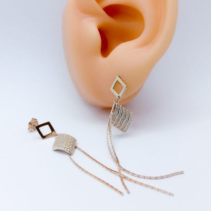 #AR121 - Arete Rombos Y Colgante - C14/2.4