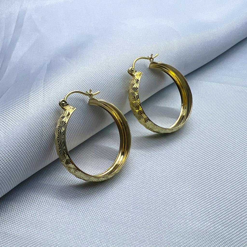 #ARR10112 - Arracada Diamantada De Oro 10k - H05/3.1