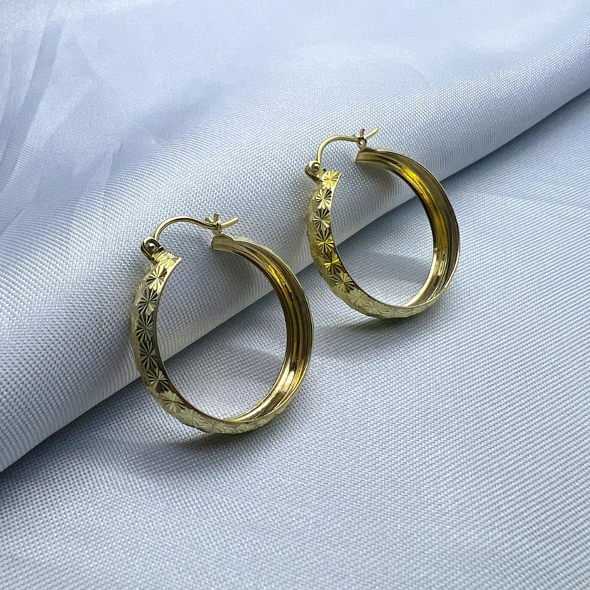 #ARR10112 - Arracada Diamantada De Oro 10k - H05/3.1