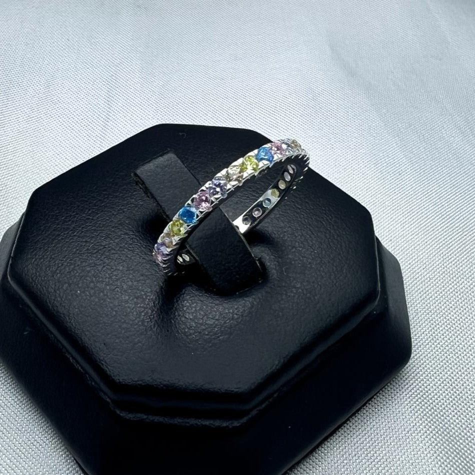 #AD260 - Anillo Churumbela Con Piedra Zirconia De Plata - B18/2.4