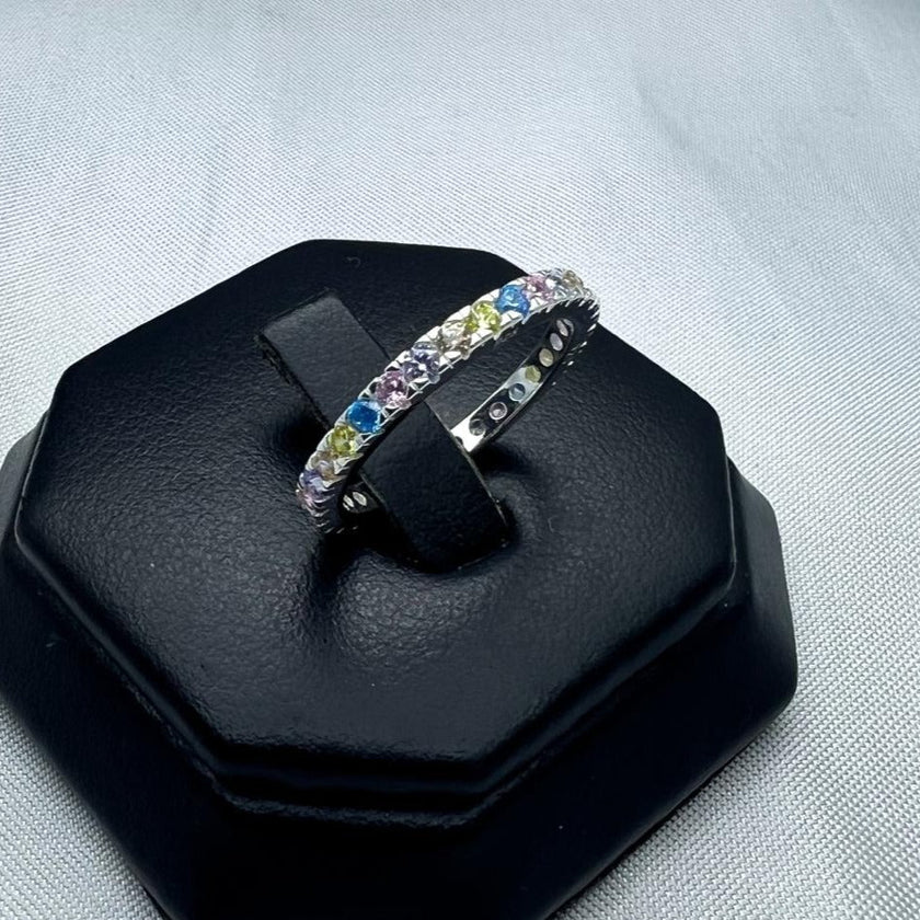 #AD260 - Anillo Churumbela Con Piedra Zirconia De Plata - B18/2.4