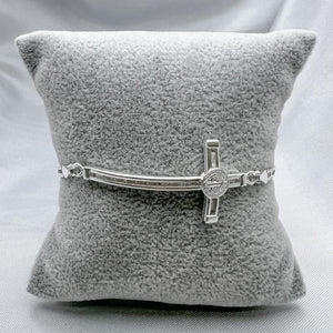 #PA270 - Pulsera Cristo Con Medalla De San Benito - A09/6.6