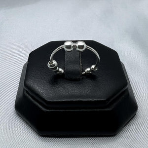 #AD337 -  Anillo De Ansiedad/Anti Estrés/Relajante Plata - A09/1.4