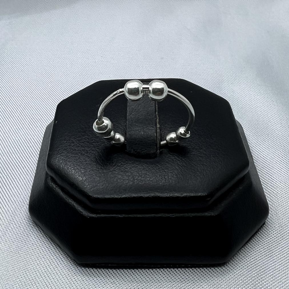 #AD337 -  Anillo De Ansiedad/Anti Estrés/Relajante Plata - A09/1.4